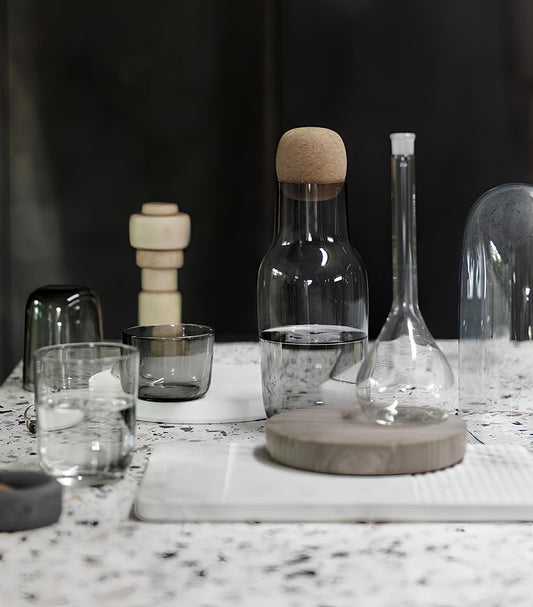 Light glass water jar